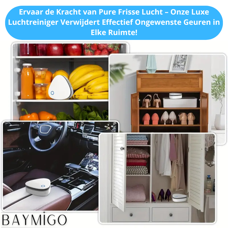 Compacte en Krachtige Luchtreiniger✨  – Perfect voor Iedere Ruimte 🏡 | 50% Korting