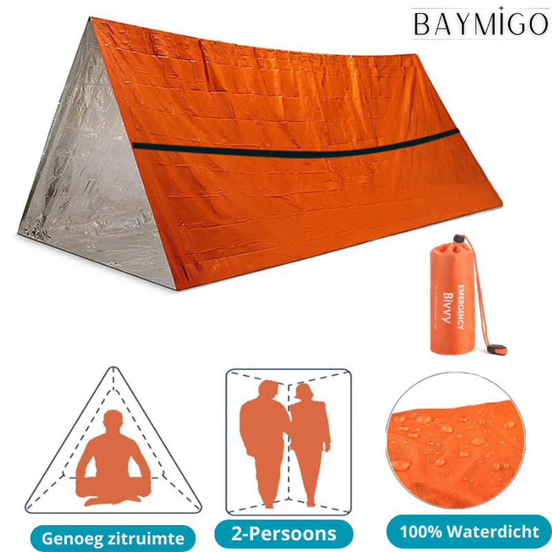 Ultieme Noodoverlevingstent met 120dB Fluitje – Warm, Waterbestendig & Compact!