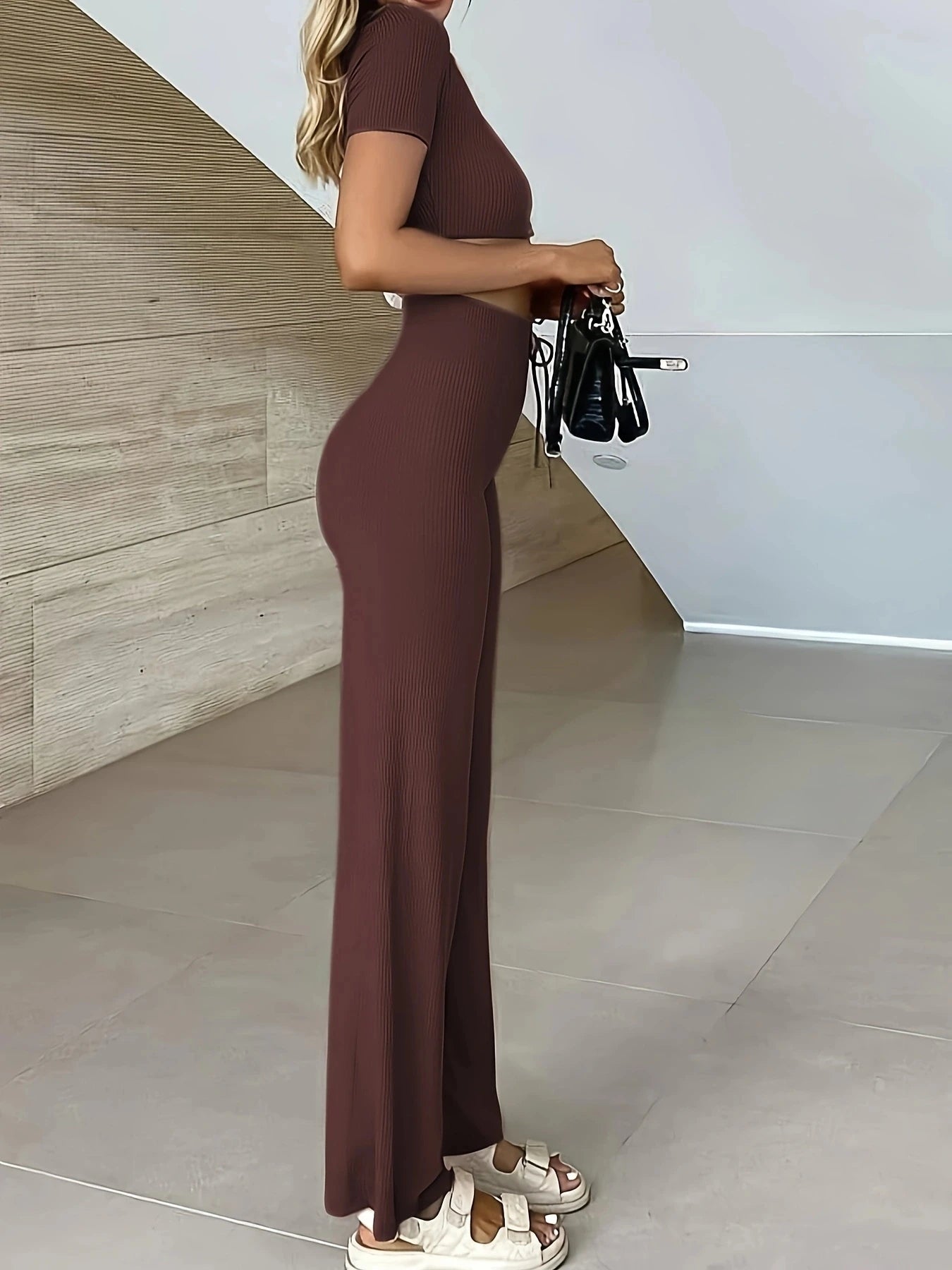 Trendy High Waist Set voor Dames - 2-delige Set