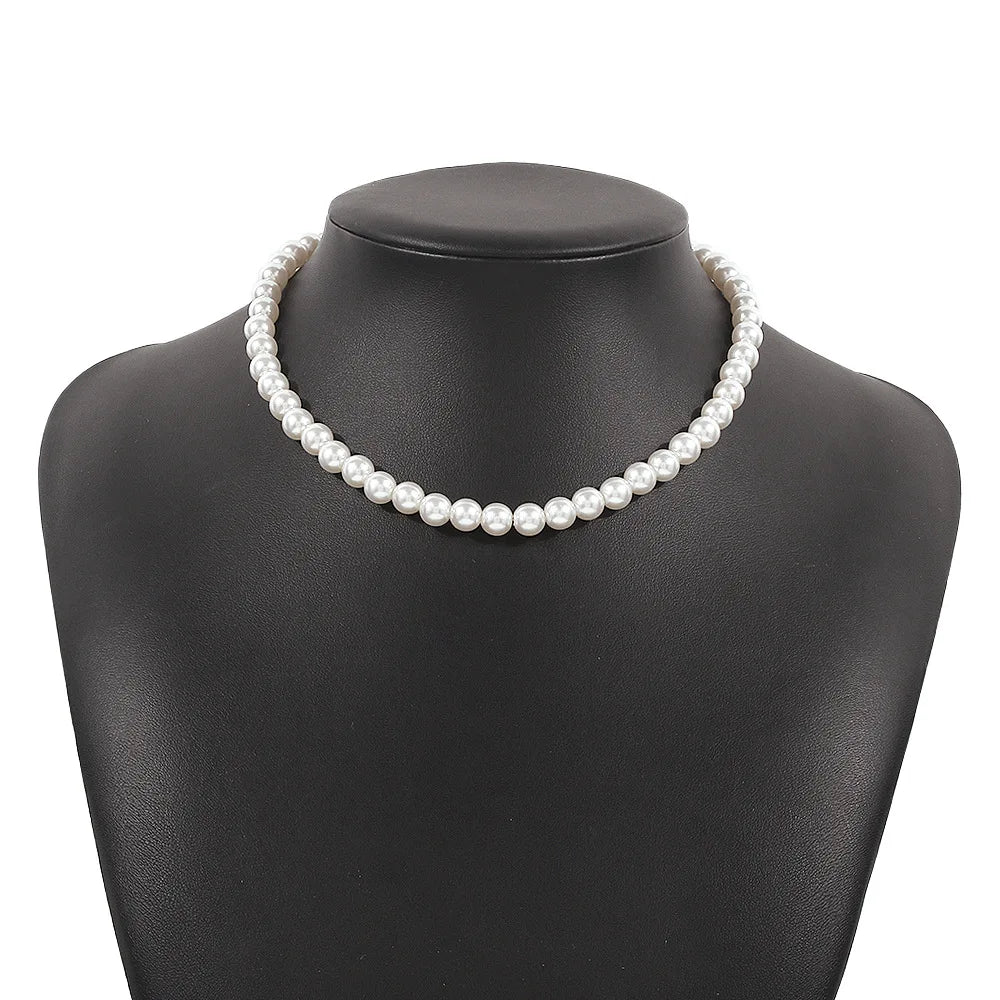 Luxe Witte Parel Choker – Tijdloze Elegantiesymboliek