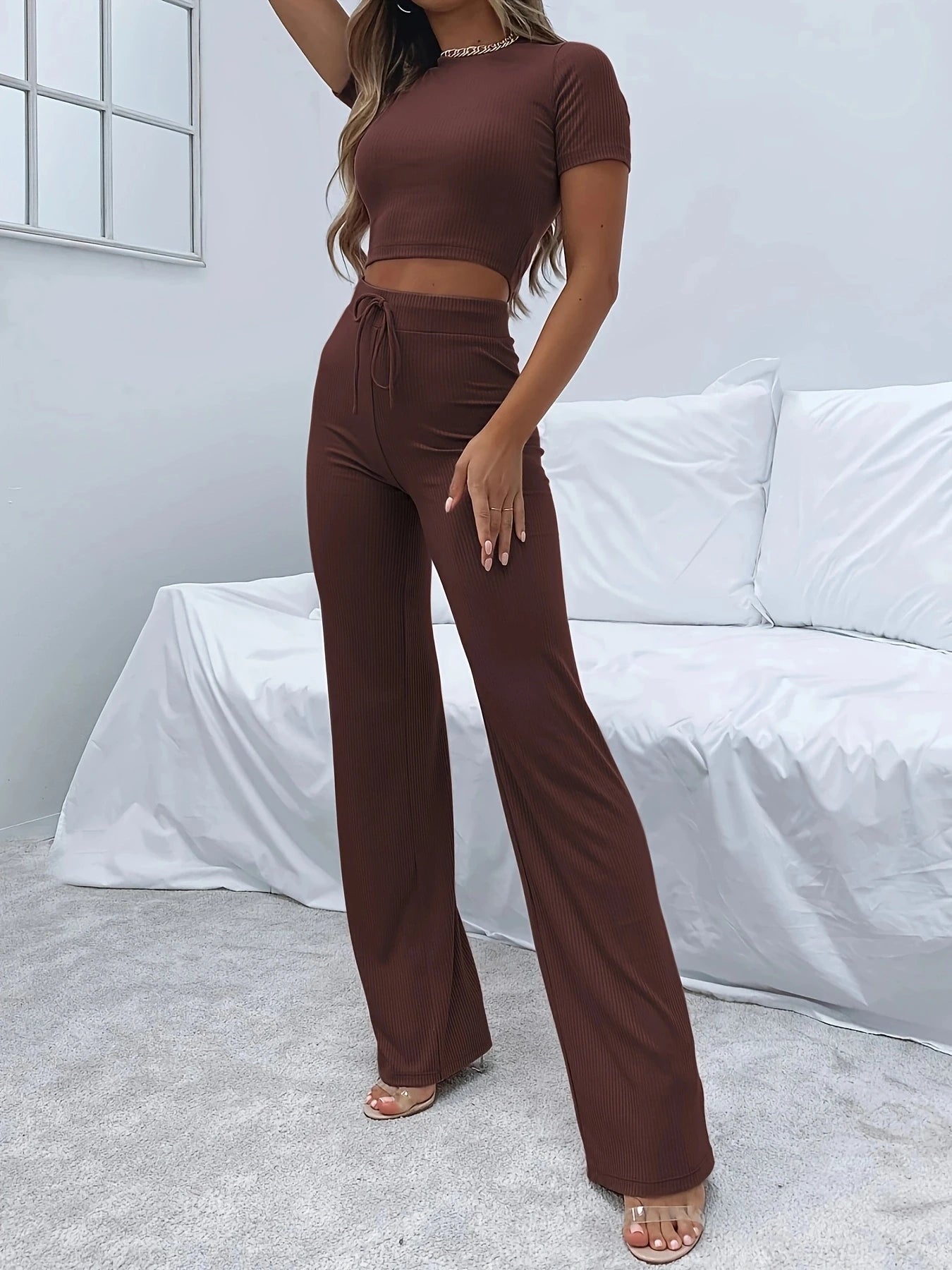 Trendy High Waist Set voor Dames - 2-delige Set