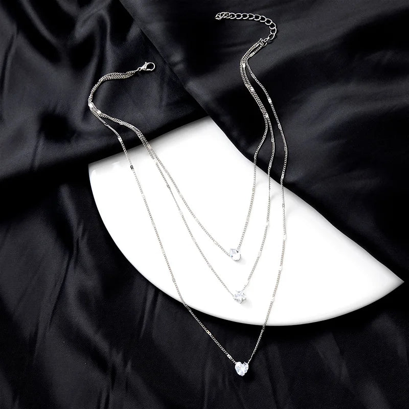 Elegante Hartvormige Zirkoon Hanger Ketting | AANBIEDING