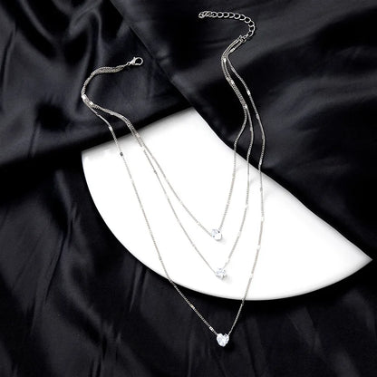 Elegante Hartvormige Zirkoon Hanger Ketting | AANBIEDING