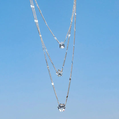 Elegante Hartvormige Zirkoon Hanger Ketting | AANBIEDING