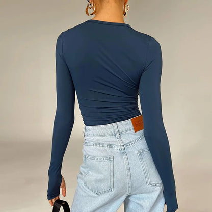 Stijlvolle Dames Top - Lange Mouw & Comfort Fit